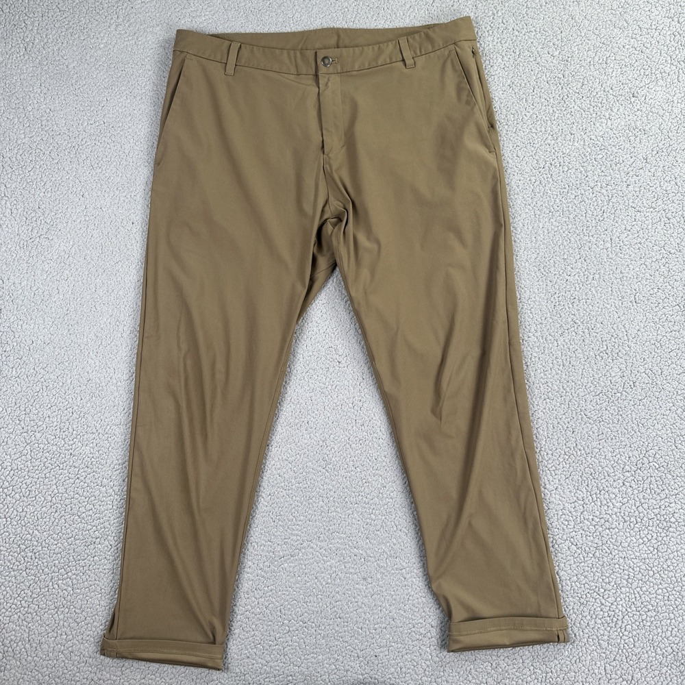 Lululemon Commision Pants 40 Beige Classic Stretch Wrinkle Resist LM5986S